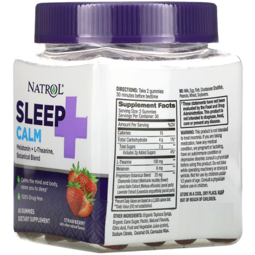 Sleep Calm Melatonina 6mg + L Teanina 100mg - Suplefit Mx