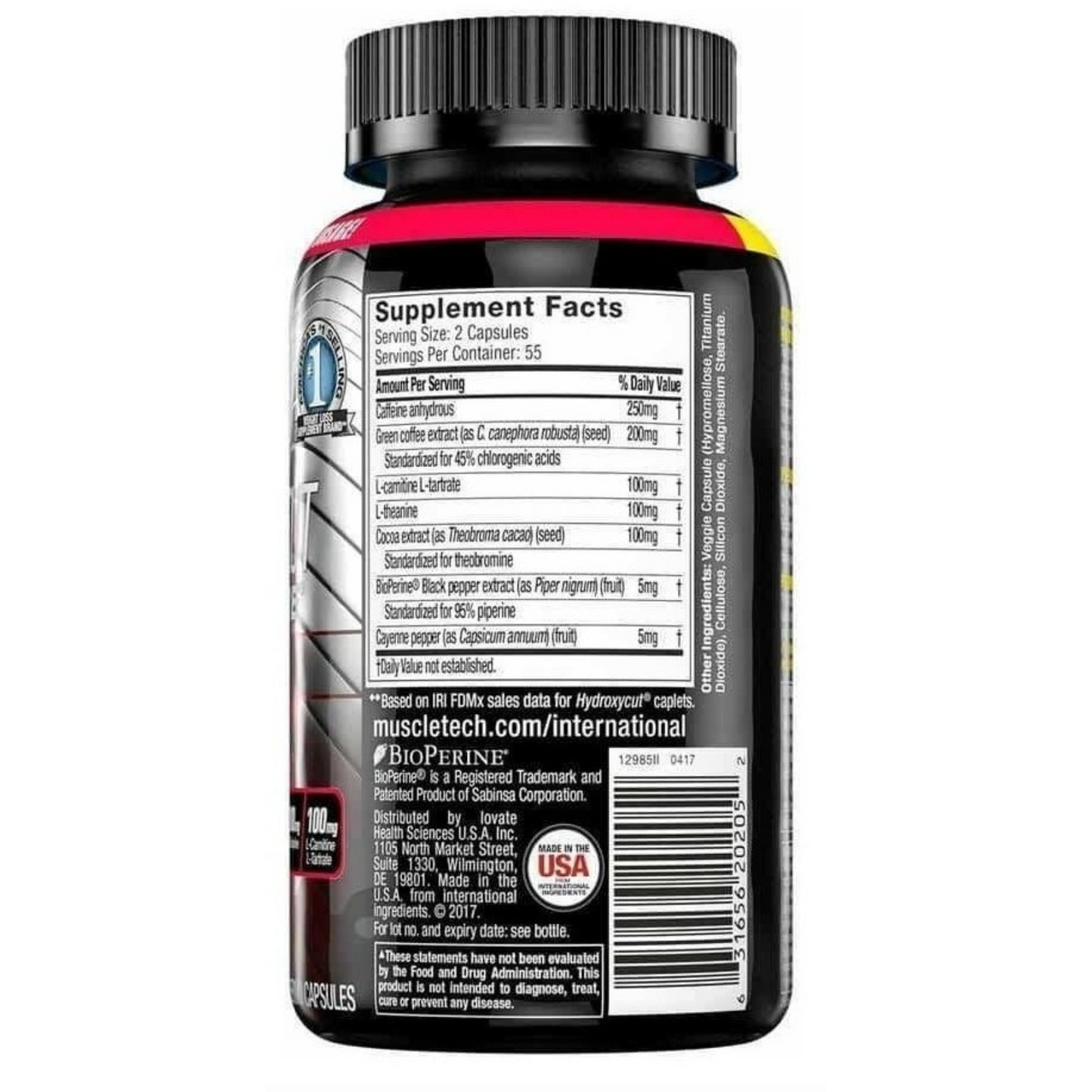 Hydroxycut Hardcore Elite 110 Cápsulas - Suplefit Mx