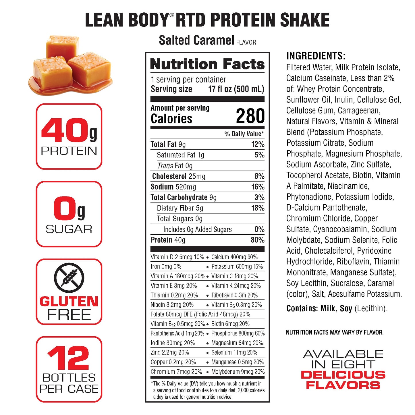 Lean Body Ready Bebida De Proteína 12 Pack 17 Oz