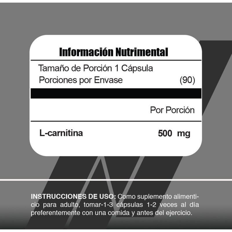 Carnitina Meta Nutrition Carnitine 90 Capsulas Sf Cn - Suplefit Mx