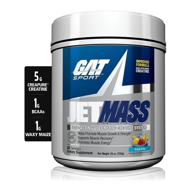 Gat Sport Jet Mass Creatina Post Entreno 30 Servicios Sf Cr - Suplefit Mx