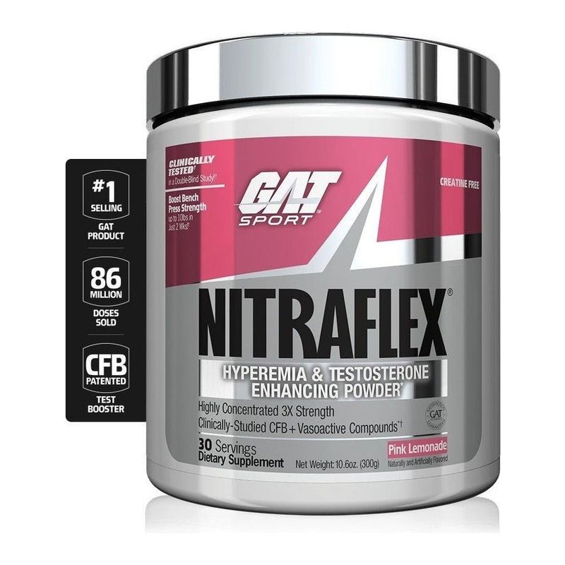 Pre Entreno Gat Nitraflex 300 G (oxido Nitrico) Dlc P9 - Suplefit Mx