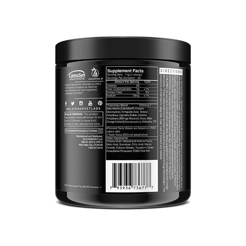 Bulk Blackmarket Adrenolyn Pre Workout  30 Servicios Dlc P3 - Suplefit Mx