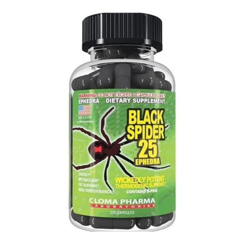 Cloma Pharma Black Spider 100 Cápsulas Sf Tg4 - Suplefit Mx