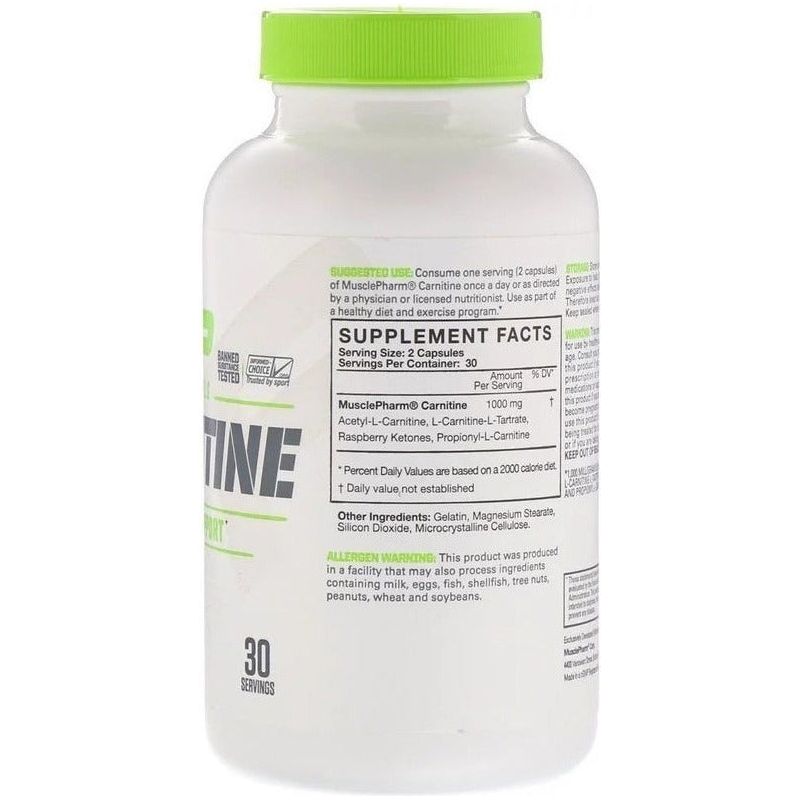 Carnitina Muscle Pharm Fat Loss 30 Serv 1000 Mg Dlc Ca1 - Suplefit Mx