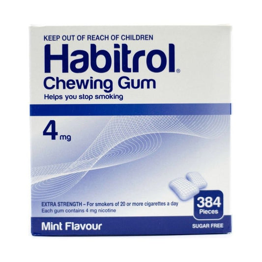 Chicles Habitrol 384 Piezas Nicotina 4mg Dejar De Fumar F8 - Suplefit Mx