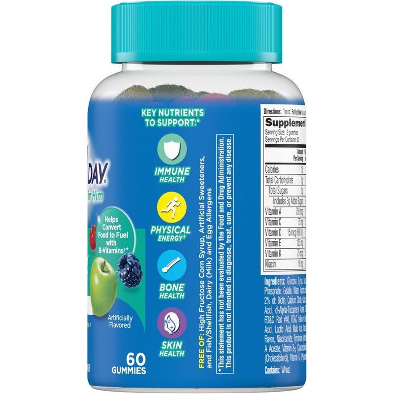 Multivitaminico Adolescentes Jovenes Vitamina 60 Gomitas V30 - Suplefit Mx